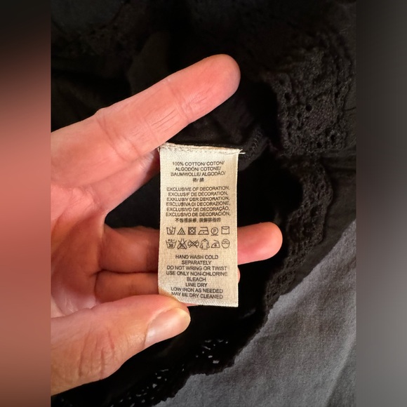 FREE PEOPLE BLACK Small perfectly Victorian embroidered dress.
#221 - Picture 9 of 12